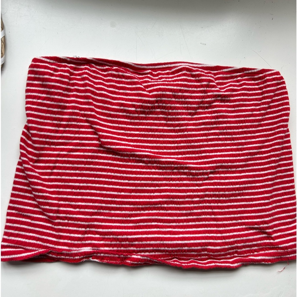 Red and White Tube Top